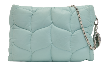Softie Pillow Clutch, &pound;310, Handbags, Light Blue, Leather, Front view